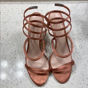 Dusty Rose Satin Heels
